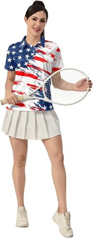 Womens Golf Shirt Funny Polo Shirts Golf Outfits Shirts Collared Printed Tennis Tops Ladies Golf Shirts Golf Gift in Saudi Arabia