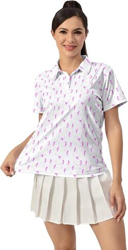 Womens Golf Shirt Funny Polo Shirts Golf Outfits Shirts Collared Printed Tennis Tops Ladies Golf Shirts Golf Gift in Saudi Arabia
