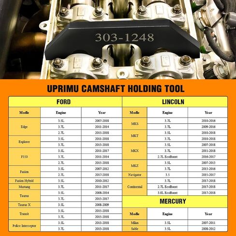 303-1655 Camshaft Holding Tool Kit Compatible with Ford 3.5L EcoBoost Upgraded GT F-150 Expedition Lincoln Navigator, Timing Alignment Holder Tool with Cylinder Head Screw Removal Socket in Kuwait