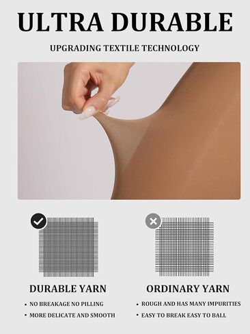 Sturdy Long-Lasting Tights for Women,Durable T-Crotch 40D Semi Sheer Pantyhose,High Waist Reinforced Toes in Saudi Arabia