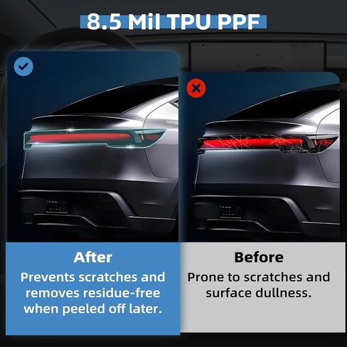 Precut Paint Protective Film 8.5 Mil TPU PPF for 2025 Tesla Model Y Juniper Clear Car HD Scratch Exterior Accessories (Headlights + Foglights) in Saudi Arabia