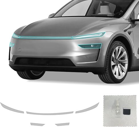 Precut Paint Protective Film 8.5 Mil TPU PPF for 2025 Tesla Model Y Juniper Clear Car HD Scratch Exterior Accessories (Headlights + Foglights) in Saudi Arabia