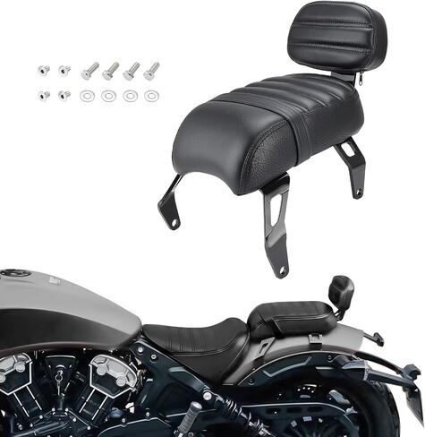 مقعد الراكب متوافق مع الكشافة الهندية Bobber 2018-2023 مسند الظهر والمقعد استبدال OEM رقم: 2882853-VBA (أسود) in Kuwait