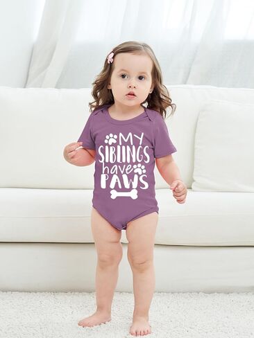 Funnycokid Baby Boys Girls Bodysuit Funny Newborn Romper 0-12 Months | Short Sleeve Infant Neutral Outfits in Saudi Arabia