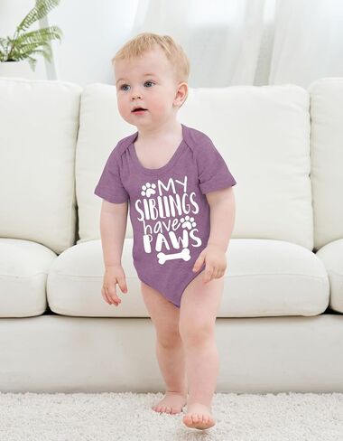 Funnycokid Baby Boys Girls Bodysuit Funny Newborn Romper 0-12 Months | Short Sleeve Infant Neutral Outfits in Saudi Arabia
