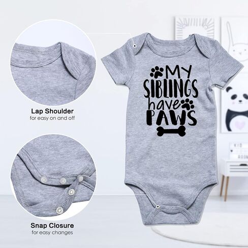 Funnycokid Baby Boys Girls Bodysuit Funny Newborn Romper Short Sleeve Infant Neutral Outfits 0-12 Months in Saudi Arabia