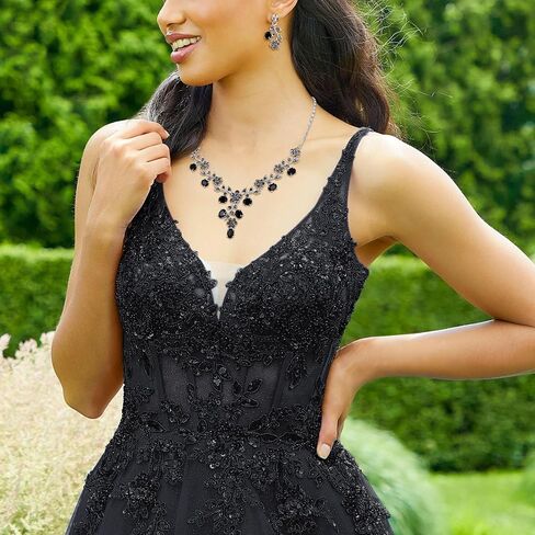 EVER FAITH Bridal Jewelry Sets for Wedding Rhinestone Crystal Flower Leaf Costume Pendant Necklace Earrings Set for Women in Saudi Arabia