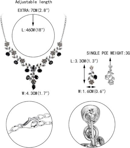 EVER FAITH Bridal Jewelry Sets for Wedding Rhinestone Crystal Flower Leaf Costume Pendant Necklace Earrings Set for Women in Saudi Arabia