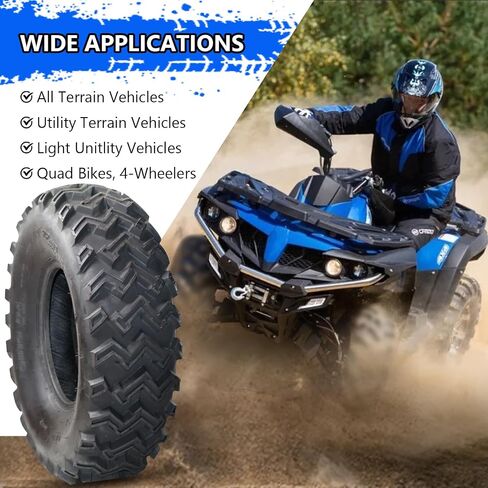 21x7-8 ATV Tires (Pack of 2, Tubeless) - 4-Ply Durable All-Surface Tire for Sport ATV/UTV & Go Karts, Superior Traction, Smooth Ride, Ideal for Off-Road, Trail, Rock & Desert Adventures in Kuwait