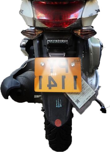 jose2015 Motorcycle License Plate Bracket Aluminum License Plate Light Bracket Motorcycle License Plate Mount Universal for Motorcycle Black 1PCS in Kuwait