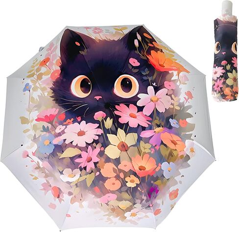 Umbrella for Women Kids Girls Compact Travel Rain Sun Umbrella Uv Protection Portable Foldable in Saudi Arabia