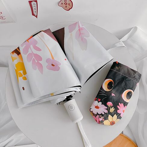 Umbrella for Women Kids Girls Compact Travel Rain Sun Umbrella Uv Protection Portable Foldable in Saudi Arabia