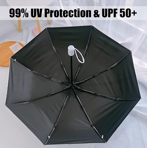 Umbrella for Women Kids Girls Compact Travel Rain Sun Umbrella Uv Protection Portable Foldable in Saudi Arabia