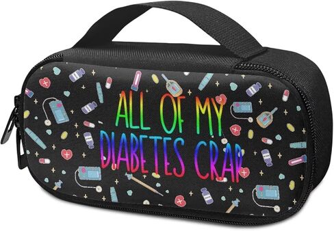 All My Diabetes Stuff Insulin Cooler Travel Case Diabetic Medication Insulated Cool Organizer for Blood Sugar Test Strips, Medication, Glucose Meter, Pills, Tablets in Kuwait
