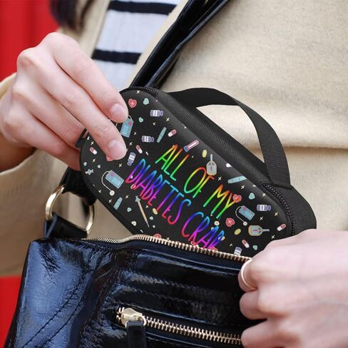 All My Diabetes Stuff Insulin Cooler Travel Case Diabetic Medication Insulated Cool Organizer for Blood Sugar Test Strips, Medication, Glucose Meter, Pills, Tablets in Kuwait