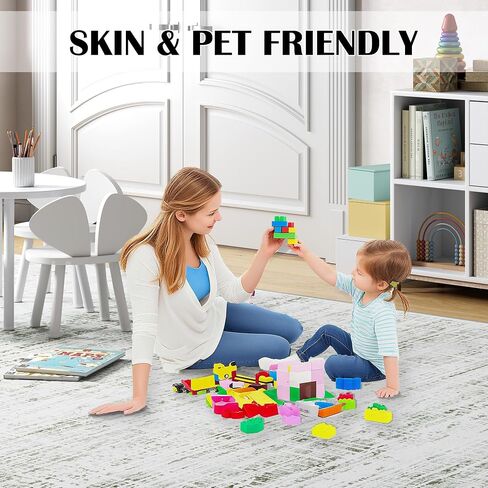 8x10 Area Rugs Washable Rug: Anti-Skid Abstract Modern Living Room Rug Soft Thin Carpets Indoor Floor Non-Shedding Carpet for Bedroom Dining Farmhouse Nursery Home Office (White Gray, 8'x10') in Saudi Arabia
