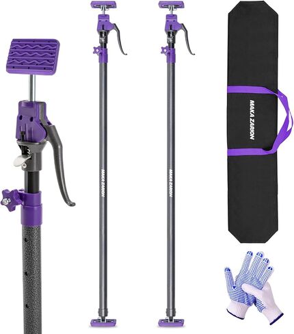 Cabinet Jack Support Pole, Third Hand Tools, 49.2"-114.2" inches, Steel Telescopic Adjustable Support Pole, Capacity for Cabinet Jack, Zip Wall Pole, Drywall Jack& Cargo Bars, 2-Pack in Kuwait