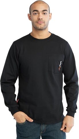 Timberland Pro Men's Fr Cotton Core T-Shirt Longeve Sleeve ، Black in Kuwait