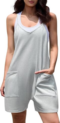 نساء الصيف رومبير عارضة فضفاضة فضفاضة أكمام سروال سروال شورتات بذلة مع جيوب 2025 ملابس in Kuwait