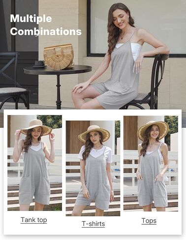 نساء الصيف رومبير عارضة فضفاضة فضفاضة أكمام سروال سروال شورتات بذلة مع جيوب 2025 ملابس in Kuwait