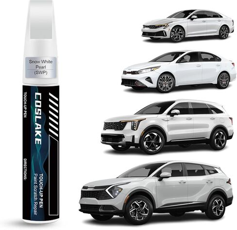Car Touch Up Paint(Snow White Pearl(SWP)) for Kia, Car Paint Scratch Repair Kit, Quick & Easy Solution to Repair, 2 in 1 Scratch Remover Pen with Color-Matched in Kuwait