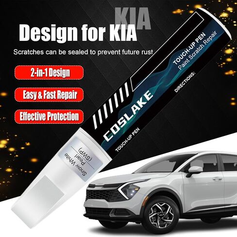 Car Touch Up Paint(Snow White Pearl(SWP)) for Kia, Car Paint Scratch Repair Kit, Quick & Easy Solution to Repair, 2 in 1 Scratch Remover Pen with Color-Matched in Kuwait