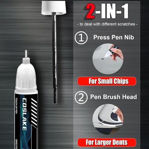 Car Touch Up Paint(Snow White Pearl(SWP)) for Kia, Car Paint Scratch Repair Kit, Quick & Easy Solution to Repair, 2 in 1 Scratch Remover Pen with Color-Matched in Kuwait