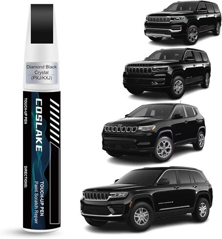 Car Touch Up Paint (Black (PX8)) لجيب Jeep ، مجموعة إصلاح خدش الطلاء ، حل سريع وسهل للإصلاح ، 2 في 1 قلم مزيل الخدش مع مطابقة بالألوان in Kuwait