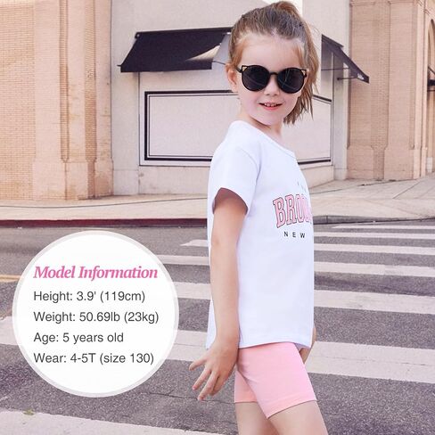 Toddler Baby Girl Clothes Summer Outfits kids Short Sleeve Graphic Tops Biker Shorts Set Little Girls Clothing in Saudi Arabia