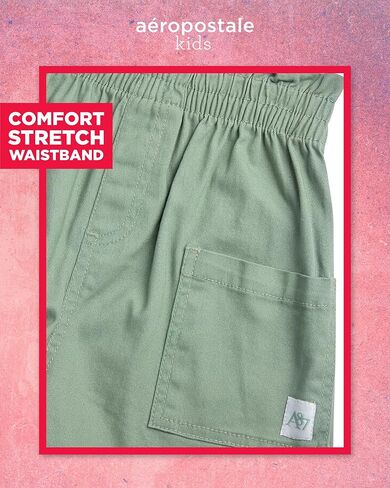 مجموعة شورتات Aeropostale الفتيات - 2 قطعة قصيرة الأكمام TEE و TWILL Baperbag أو شورتات الدنيم للفتيات (7-12) in Kuwait