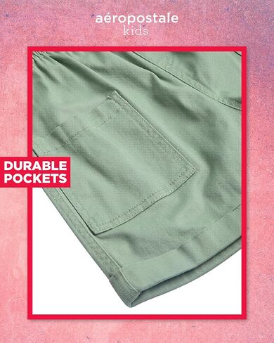 مجموعة شورتات Aeropostale الفتيات - 2 قطعة قصيرة الأكمام TEE و TWILL Baperbag أو شورتات الدنيم للفتيات (7-12) in Kuwait