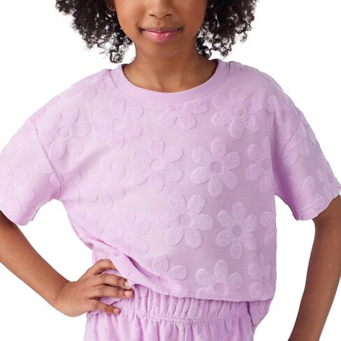 Saint Eve Kids Girls 2 قطعة صيفية - لطيفة ، ناعمة ، قميص Terry Terry Terry Terry و Shirts للفتيات in Kuwait