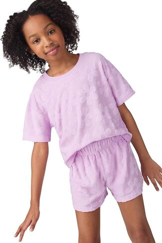 Saint Eve Kids Girls 2 قطعة صيفية - لطيفة ، ناعمة ، قميص Terry Terry Terry Terry و Shirts للفتيات in Kuwait