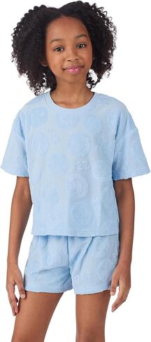 Saint Eve Kids Girls 2 قطعة صيفية - لطيفة ، ناعمة ، قميص Terry Terry Terry Terry و Shirts للفتيات in Kuwait