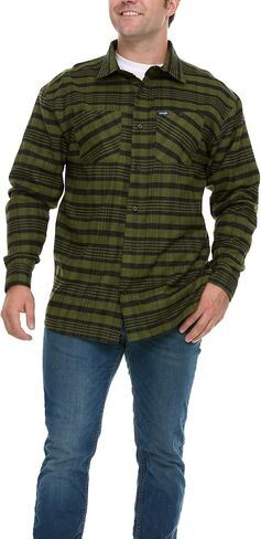 Wrangler Big and Tall Flannel Shirt for Men – Mens Button Down Plaid Shirt in Kuwait
