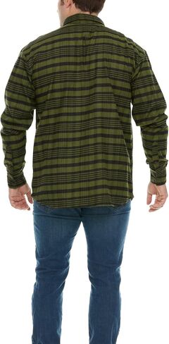 Wrangler Big and Tall Flannel Shirt for Men – Mens Button Down Plaid Shirt in Kuwait