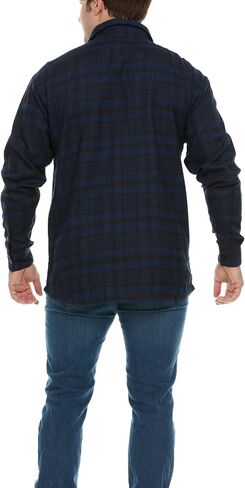 Wrangler Big and Tall Flannel Shirt for Men – Mens Button Down Plaid Shirt in Kuwait