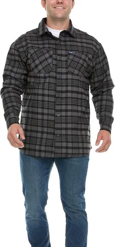 Wrangler Big and Tall Flannel Shirt for Men – Mens Button Down Plaid Shirt in Kuwait