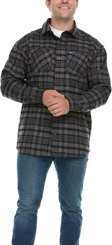 Wrangler Big and Tall Flannel Shirt for Men – Mens Button Down Plaid Shirt in Kuwait