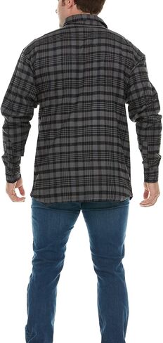 Wrangler Big and Tall Flannel Shirt for Men – Mens Button Down Plaid Shirt in Kuwait