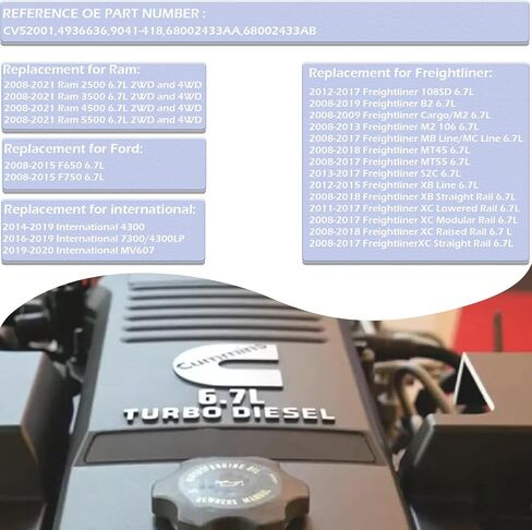 مرشح التهوية مرافق المرافق Cummins 6.7 CCV Diesel متوافق مع Dodge RAM 2500 3500 4500 لـ FleetGuard for Ford for Freightliner for International Bumpates # CV52001 68002433AA in Kuwait