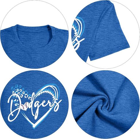 ALLTB Baseball Shirt for Women Baseball Mom Shirt Baseball Heart Graphic Tee Game Day Short Sleeve Tops in Saudi Arabia