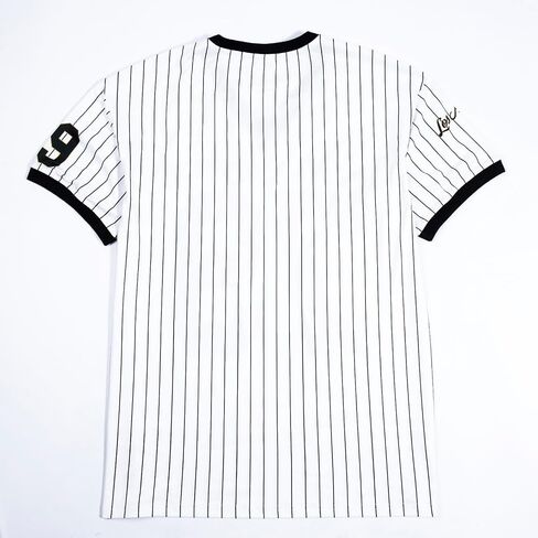 Oversized Jersey Shirts for Women V Neck Tshirt Striped Number Graphic Shirt Casual Y2k Streetwear Tee Tops in Saudi Arabia