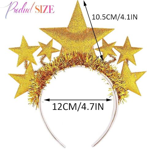 GORTIN Light up Star Headband Silver Glowing LED Headbands Star Costume Headpiece Hair Accessories for Women in Saudi Arabia