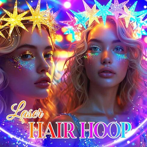 GORTIN Light up Star Headband Silver Glowing LED Headbands Star Costume Headpiece Hair Accessories for Women in Saudi Arabia