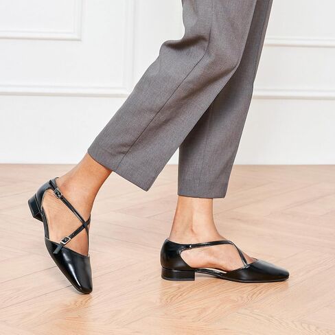 C.Paravano Women Flats Square Tee Trosp-Strap Sandals Syngly Frick Shoes for Discal in Saudi Arabia
