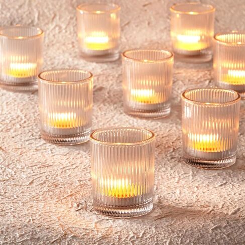 Homemory 12 Pack Silver Glass Poitle Coversive ، حامل شمعة Tealight ، حاملي شموع عتيقة للقطاعات المركزية ، عيد الميلاد ، استحمام الأطفال ، عيد ميلاد ، حفل زفاف ، حفلة in Kuwait