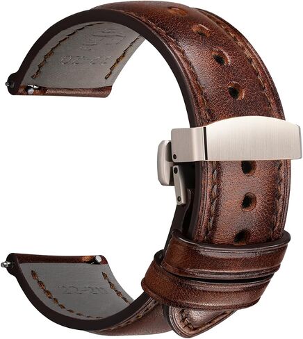 REZERO Leather Watch Bands, Handmade Quick Release Watch Straps, Luxury Full-Grain Vegetable-Tanned Leather Watch Bracelets, Sturdy & Wear-Resistant, Watch Band Replacements for Men 19/20/21/22/24mm in Kuwait
