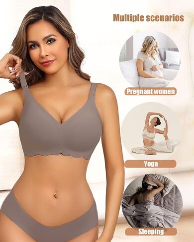 حمالات أفيدلوف اللاسلكية للنساء براليت بسلاسة كاملة التغطية صدرية الرقبة Tshirt brassier in Kuwait