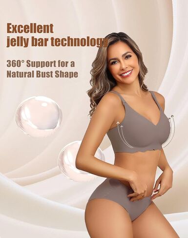 حمالات أفيدلوف اللاسلكية للنساء براليت بسلاسة كاملة التغطية صدرية الرقبة Tshirt brassier in Kuwait